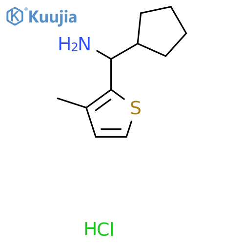 Cyclopentyl(3-methylthiophen-2-yl)methanamine hydrochloride structure