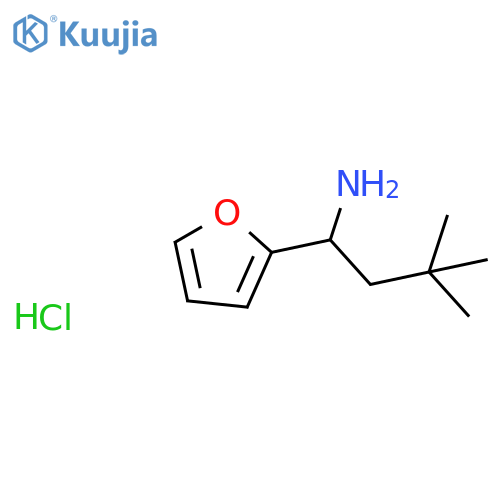 1-(Furan-2-yl)-3,3-dimethylbutan-1-amine hydrochloride structure