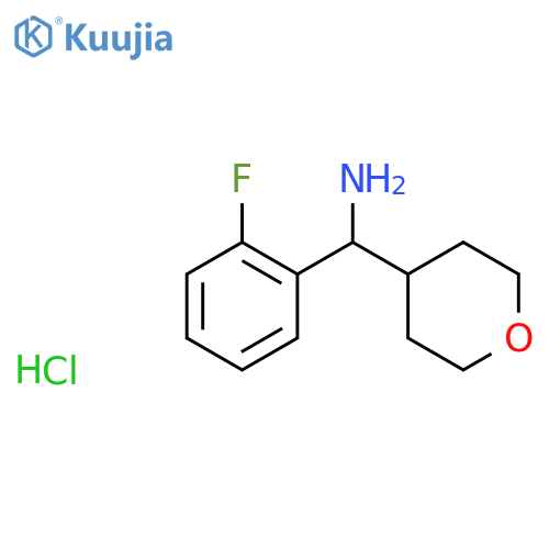 1-(2-fluorophenyl)-1-(oxan-4-yl)methanamine hydrochloride structure