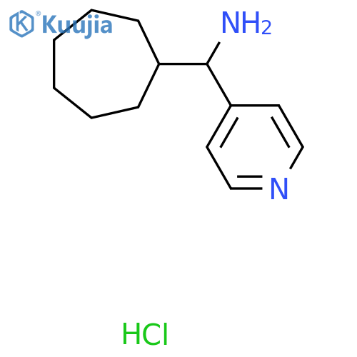 Cycloheptyl(pyridin-4-yl)methanamine hydrochloride structure