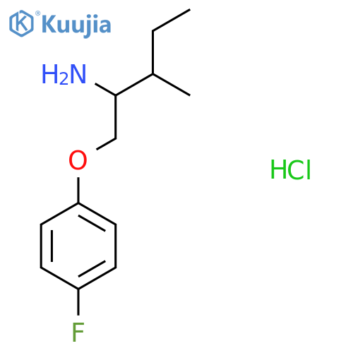 1-(4-Fluorophenoxy)-3-methylpentan-2-amine hydrochloride structure
