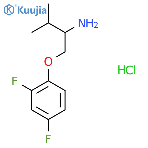 1-(2,4-Difluorophenoxy)-3-methylbutan-2-amine hydrochloride structure