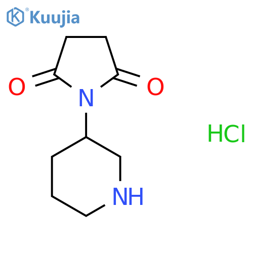 1-(Piperidin-3-yl)pyrrolidine-2,5-dione hydrochloride structure