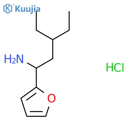 3-Ethyl-1-(furan-2-yl)pentan-1-amine hydrochloride structure