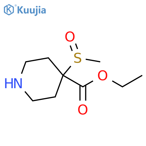 Ethyl 4-methylsulfinylpiperidine-4-carboxylate structure