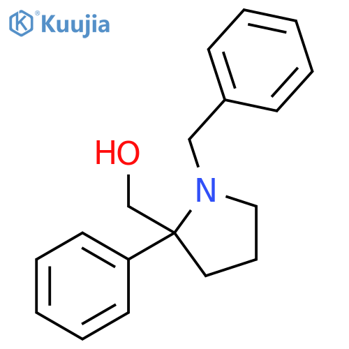 (1-benzyl-2-phenylpyrrolidin-2-yl)methanol structure