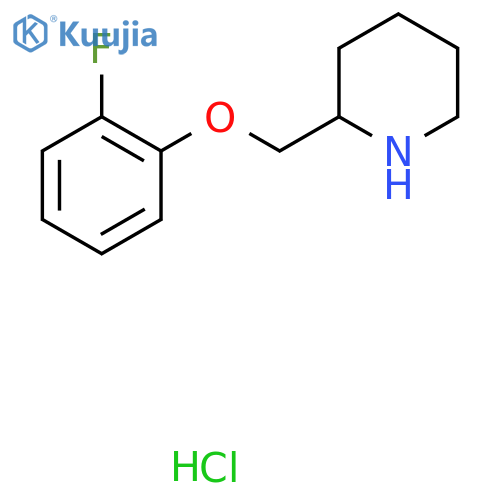2-((2-Fluorophenoxy)methyl)piperidine hydrochloride structure