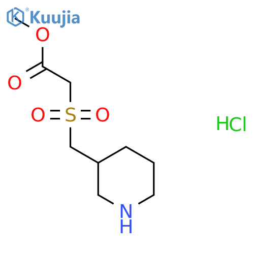 Methyl 2-[(piperidin-3-ylmethyl)sulfonyl]acetate hydrochloride structure