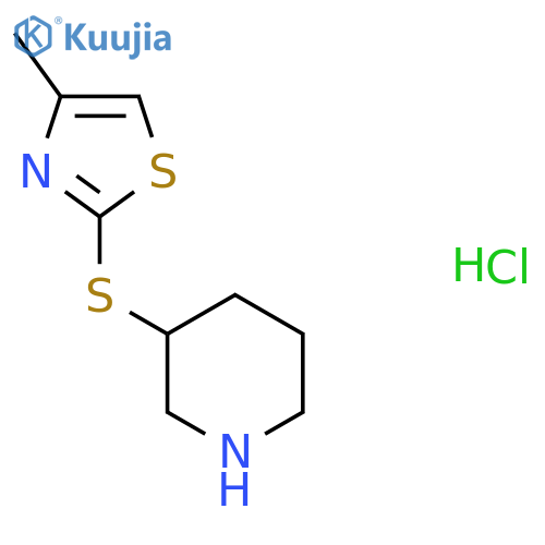 4-Methyl-2-(piperidin-3-ylthio)thiazole hydrochloride structure