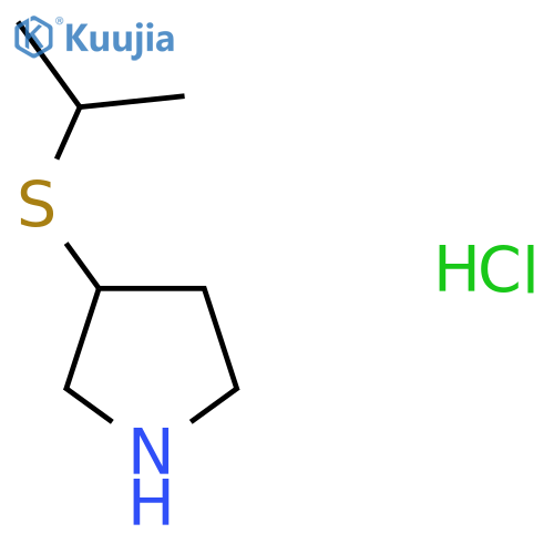 3-(Propan-2-ylsulfanyl)pyrrolidine hydrochloride structure