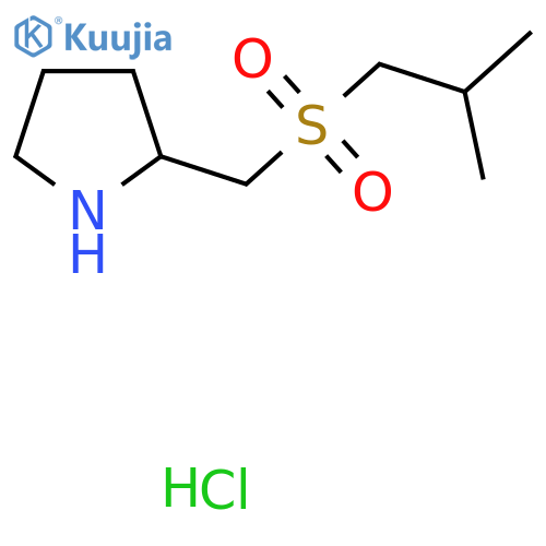 2-{[(2-methylpropyl)sulfonyl]methyl}pyrrolidine hydrochloride structure