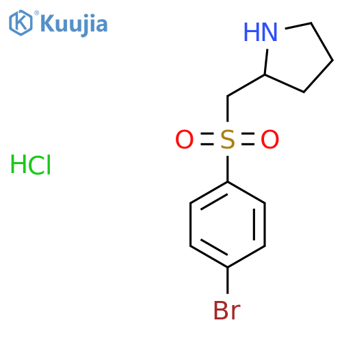 2-{[(4-bromophenyl)sulfonyl]methyl}pyrrolidine hydrochloride structure