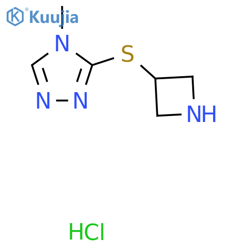 3-(Azetidin-3-ylsulfanyl)-4-methyl-4H-1,2,4-triazole hydrochloride structure