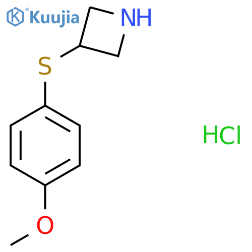3-[(4-Methoxyphenyl)sulfanyl]azetidine hydrochloride structure