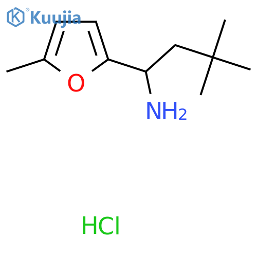 3,3-Dimethyl-1-(5-methylfuran-2-yl)butan-1-amine hydrochloride structure