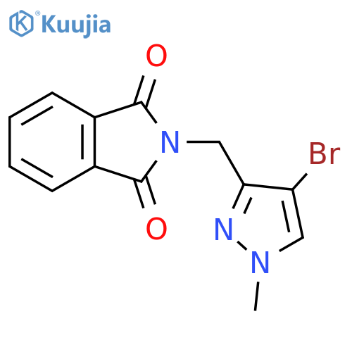 2-[(4-bromo-1-methyl-1H-pyrazol-3-yl)methyl]-2,3-dihydro-1H-isoindole-1,3-dione structure