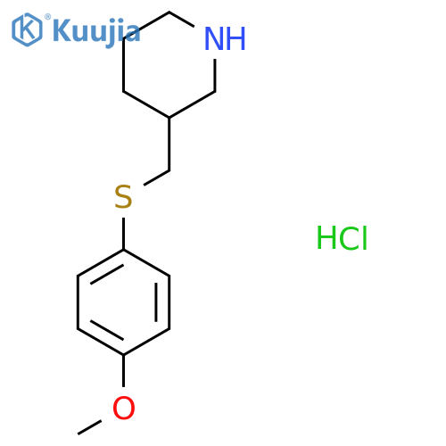 3-{[(4-methoxyphenyl)sulfanyl]methyl}piperidine hydrochloride structure