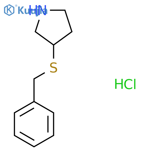 3-(Benzylsulfanyl)pyrrolidine hydrochloride structure