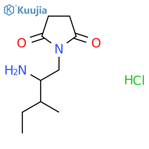 1-(2-Amino-3-methylpentyl)pyrrolidine-2,5-dione hydrochloride structure