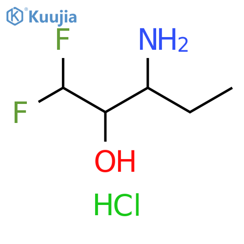 3-amino-1,1-difluoropentan-2-ol hydrochloride structure