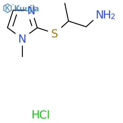 2-((1-Methyl-1h-imidazol-2-yl)thio)propan-1-amine hydrochloride structure