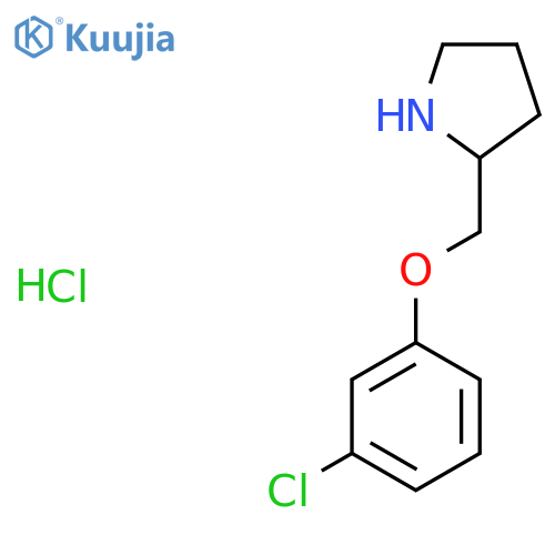 2-((3-Chlorophenoxy)methyl)pyrrolidine hydrochloride structure