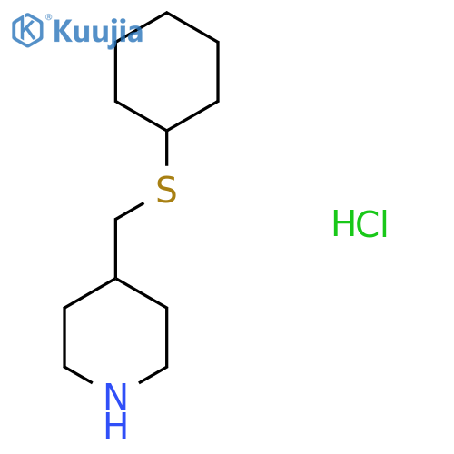 4-[(Cyclohexylsulfanyl)methyl]piperidine hydrochloride structure