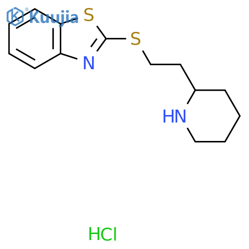 2-{[2-(piperidin-2-yl)ethyl]sulfanyl}-1,3-benzothiazole hydrochloride structure