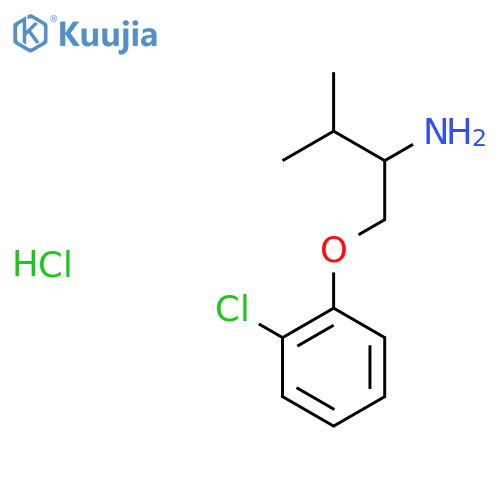 1-(2-Chlorophenoxy)-3-methylbutan-2-amine hydrochloride structure