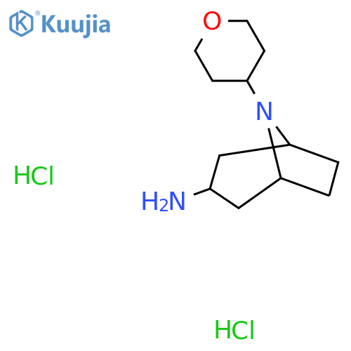 8-tetrahydropyran-4-yl-8-azabicyclo[3.2.1]octan-3-amine;dihydrochloride structure