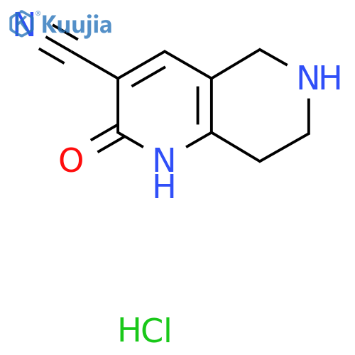 2-Oxo-1,2,5,6,7,8-hexahydro-1,6-naphthyridine-3-carbonitrile hydrochloride structure