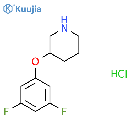 3-(3,5-Difluorophenoxy)piperidine hydrochloride structure