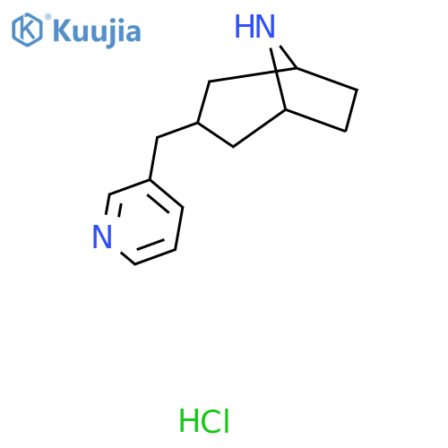 3-(3-pyridylmethyl)-8-azabicyclo[3.2.1]octane;hydrochloride structure