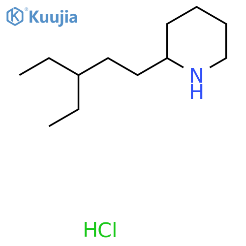 2-(3-Ethylpentyl)piperidine hydrochloride structure