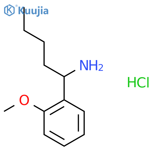 1-(2-methoxyphenyl)pentan-1-amine hydrochloride structure