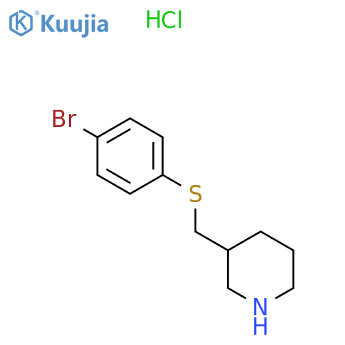 3-{[(4-bromophenyl)sulfanyl]methyl}piperidine hydrochloride structure