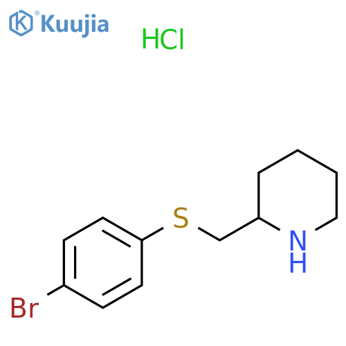 2-{[(4-bromophenyl)sulfanyl]methyl}piperidine hydrochloride structure