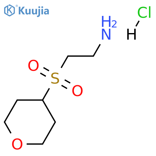 2-(oxane-4-sulfonyl)ethan-1-amine hydrochloride structure