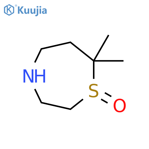1,4-Thiazepine, hexahydro-7,7-dimethyl-, 1-oxide structure