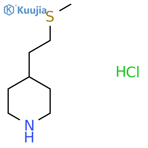 4-[2-(Methylsulfanyl)ethyl]piperidine hydrochloride structure