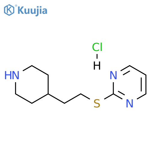 2-(2-piperidin-4-ylethylsulfanyl)pyrimidine:hydrochloride structure