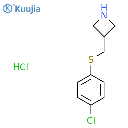 3-{[(4-chlorophenyl)sulfanyl]methyl}azetidine hydrochloride structure