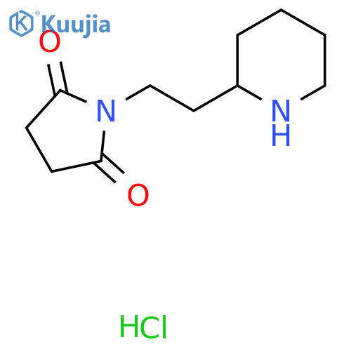 1-(2-(Piperidin-2-yl)ethyl)pyrrolidine-2,5-dione hydrochloride structure
