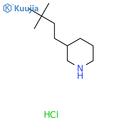 3-(3,3-Dimethylbutyl)piperidine hydrochloride structure