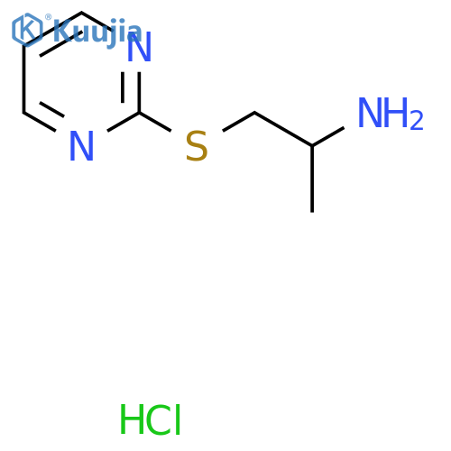 1-(Pyrimidin-2-ylthio)propan-2-amine hydrochloride structure
