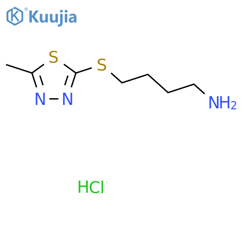 4-((5-Methyl-1,3,4-thiadiazol-2-yl)thio)butan-1-amine hydrochloride structure