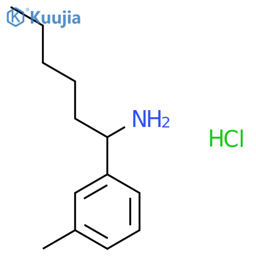1-(m-Tolyl)hexan-1-amine hydrochloride structure