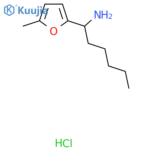 1-(5-Methylfuran-2-yl)hexan-1-amine hydrochloride structure