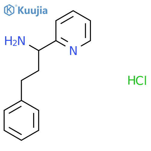 3-Phenyl-1-(pyridin-2-yl)propan-1-amine hydrochloride structure