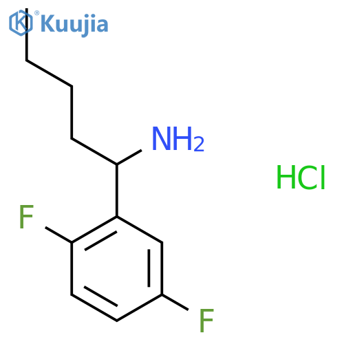 1-(2,5-difluorophenyl)pentan-1-amine hydrochloride structure